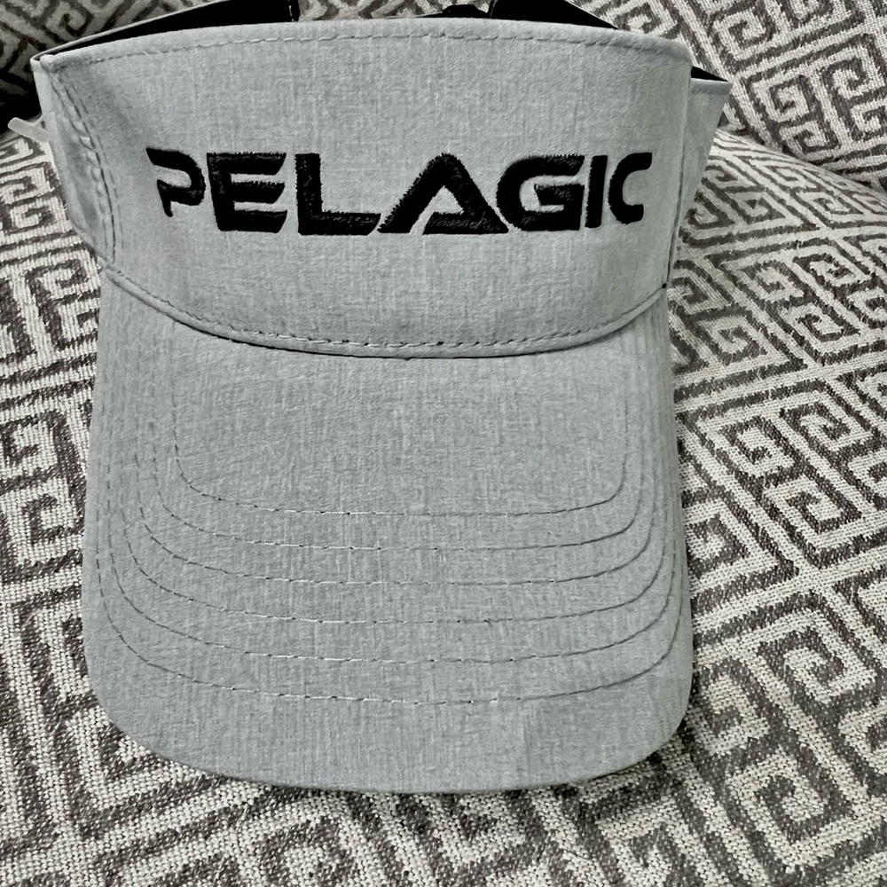 Pelagic Light Heathered Blue Adjustable Visor. Unisex. Fishing/Outdoors.